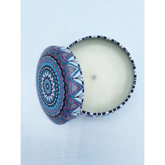 Apple Peach Mango Soy Wax Candle in Tin Jar (6 oz) - Picture 6 of 11